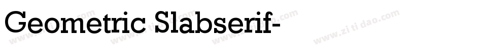 Geometric Slabserif字体转换